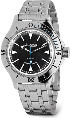 Vista 6 de Vostok Amphibia 120512 - Reloj de pulsera automático de buceo de cuerda automática 5 rayas