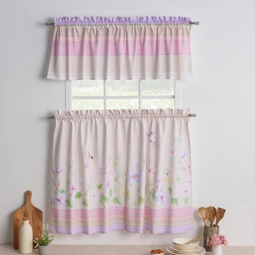 Vista 48 de Maison d' Hermine Juego de cortinas de cocina para ventanas, juego de cortinas de cocina 100% algodón, cenefas para el hogar [2 niveles