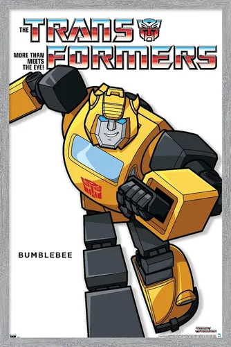 Vista 13 de Trends International Hasbro Transformers - Póster de pared de la serie Bumblebee Feature Series, 14.72 x 22.37 pulgadas, versión enmarcada de madera