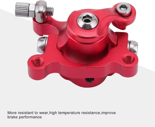 Vista 3 de GOOFIT Pinza de freno delantera y trasera roja para MBX10 MBX11 Pocket Moto Pinza de freno de disco trasera Mini Bike 47cc 49cc Pocket Bike Goped