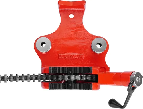 Vista 12 de VEVOR Mordaza de cadena de tubo resistente, capacidad de tubo de 1/2" a 8", cadena robusta de 34.6" y base de hierro fundido, sujeción de tubo