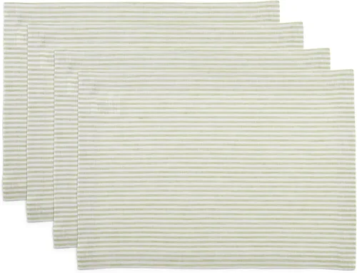 Vista 22 de Solino Home Juego de 4 manteles individuales de lino de 100 % lino puro, 14 x 19 pulgadas para primavera, verano, día de la madre, color aguacate