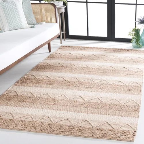 Vista 8 de SAFAVIEH Natura Collection - Alfombra decorativa de 2 x 3 pies, beige, hecha a mano marroquí de lana tribal y viscosa, ideal para zonas de alto
