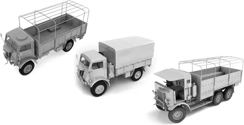 Vista 3 de ICM DS3511 - Kit de Modelo de Vehículo Militar de Plástico WWII Camiones Británicos - Escala 1:35