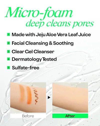Vista 3 de HOLIKA HOLIKA Espuma limpiadora facial de aloe, 5.07 onzas líquidas