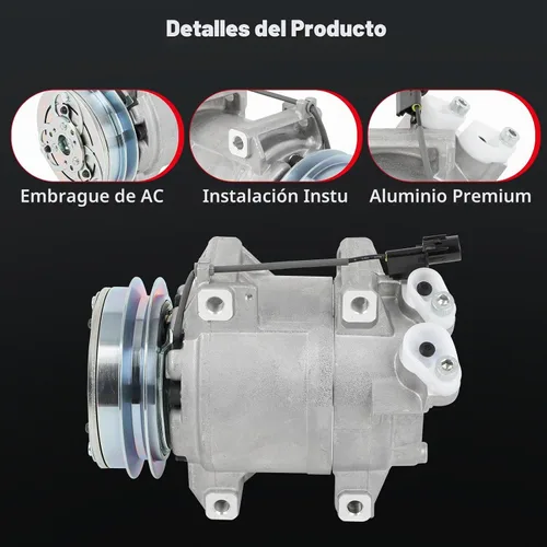 Vista 3 de CCIYU Compresor de CA con embrague para Mitsubishi L200 2.5L 2008