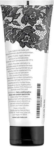 Vista 2 de Lulu Lube Gel lubricante personal natural a base de agua, lubricante grueso de larga duración, no mancha, no pegajoso, deslizamiento sin glicerina