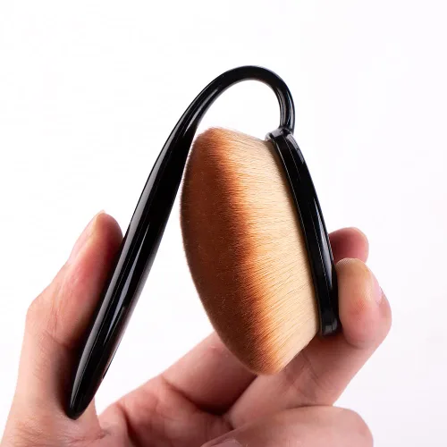 Vista 4 de Yoseng Brocha ovalada para base de dientes, cepillo de dientes grande, aplicación rápida e impecable, crema líquida en polvo, base de protector