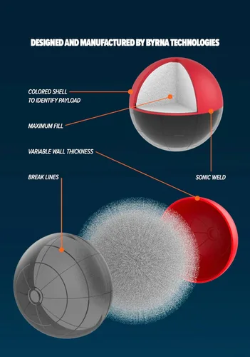 Vista 3 de Byrna Pepper Projectiles - Rondas de proyectiles de pimienta de autodefensa para lanzadores Byrna Launchers, bolas de spray de pimienta no letales