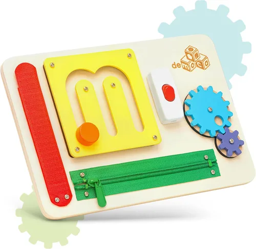 Vista 8 de deMoca - Tabla de madera para niños de 1, 2, 3 años Color - Mini