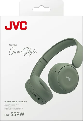 Vista 5 de JVC Auriculares inalámbricos con vida útil de batería de 50H, almohadillas suaves, diseño plegable, Bluetooth 5.3, conexión multipunto, aplicación