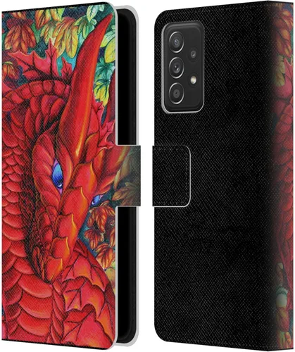 Vista 153 de Head Case Designs Officially Licensed Carla Morrow Galactic Entrancement Dragons Leather Wallet Case Compatible with Samsung Galaxy A07 4G