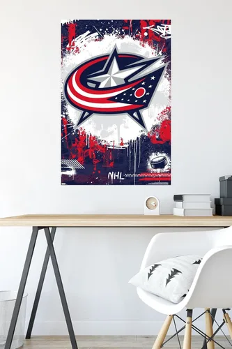 Vista 6 de Trends International NHL Columbus Blue Jackets - Póster de pared con logotipo Maximalist 23
