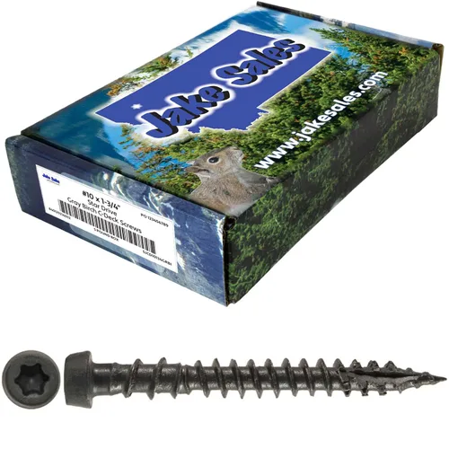 Vista 11 de #10 x 1-3/4" Graystone - Tornillo de madera recubierto exterior de madera Torx/Star Drive Head - Compatible con madera AQC (1 libra ~ 130 tornillos)