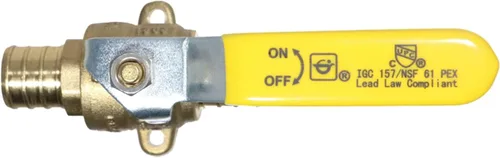 Vista 2 de Válvula de bola de cierre PEX XFITTING de 10 piezas de 3/4 pulgadas con oreja de gota, puerto completo, latón