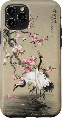 Vista 29 de Red Cap Cranes with Plum Blossoms Japanese Woodblock Art Case for iPhone 17
