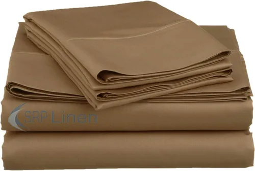 Vista 6 de Juego de sábanas de algodón egipcio de 1500 hilos súper suaves con fundas de almohada adicionales, patrón sólido que se ajusta a bolsillo de hasta