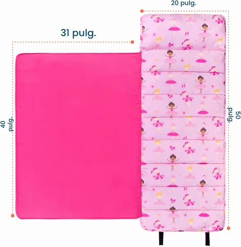 Vista 5 de Wildkin Alfombrilla para Siesta Infantil Original – Cómoda Alfombrilla para Dormir con Almohada, Ideal para Escuela y Viajes
