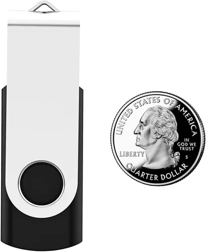 Vista 2 de Maspen Paquete de 20 unidades flash USB 2.0 a granel de 128 MB de pequeña capacidad, memoria USB giratoria JumpDrive (no 128 GB)