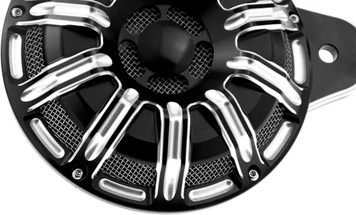 Vista 4 de Cubierta de bocina CNC para motocicleta para Harley 1991-2017 Big Twin Negro