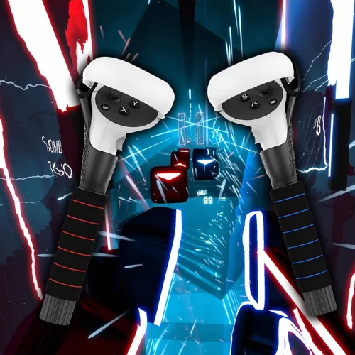 Vista 5 de Linkidea Two-Hand Extension Compatible with MetaOculus, Quest, Quest 2, or Rift S Controllers for Most VR Games (1 Pair)