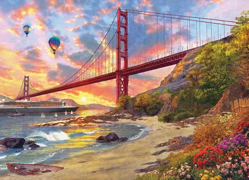 Vista 2 de EuroGraphics Baker Beach, California por Dominic Davison - Rompecabezas (1000 piezas)