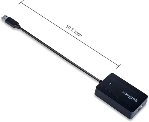 Vista 3 de gofanco Adaptador de gráficos de video USB 3.0 a HDMI para múltiples monitores, hasta 2560 x 1440 para Windows y macOS, chip DisplayLink, incluye