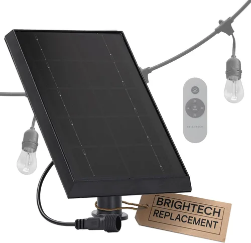Vista 9 de Brightech Ambience Pro - Panel solar de repuesto, compatible solo con luces LED Brightech de 1 W con control remoto, luces de patio trasero y patio