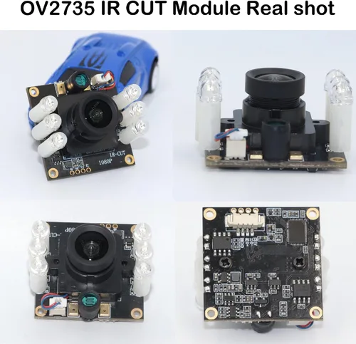 Vista 3 de Módulo de cámara de visión nocturna de 2 mp IR-Cut, cámara USB Full HD de 1080p para computadora, interruptor automático día y noche, tablero
