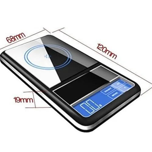 Vista 2 de Báscula de cocina digital táctil de bolsillo, 3.53 oz/7.05 oz/17.64 oz, báscula electrónica portátil de joyería, báscula de banco