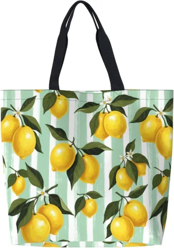 Vista 31 de Famame Canvas Tote Bag Large Women Casual Shoulder Bag Handbag Reusable Multipurpose Shopping Grocery Bag