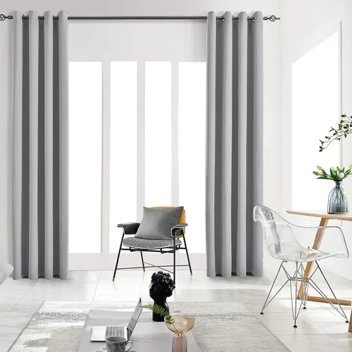 Vista 63 de Cortinas opacas para dormitorio, con aislamiento térmico y bloqueo de luz, para oscurecer la habitación, cortinas con ojales sólidos para ventana