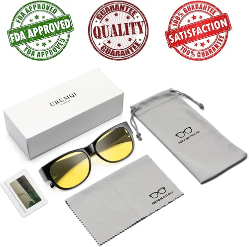 Vista 7 de URUMQI Gafas de sol polarizadas para mujer gafas de sol de ojo de gato de moda UV400 marco flexible TR90