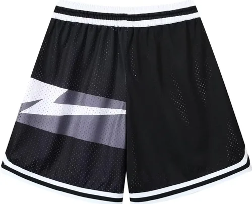 Vista 2 de DIOTSR Pantalones cortos deportivos de baloncesto para hombre, pantalones cortos de malla para entrenamiento casual para correr, con bolsillos
