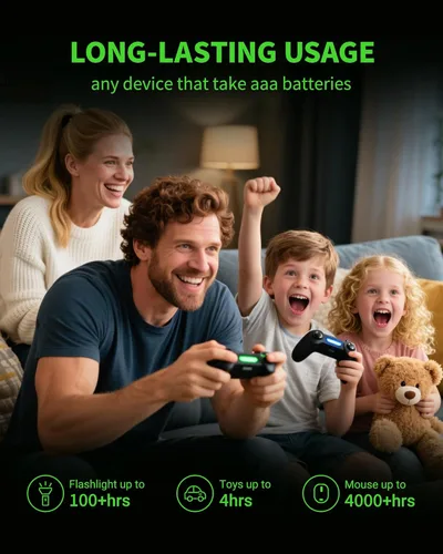 Vista 4 de EBL Baterías AAA recargables (16 unidades) Ready2Charge 1100mAh 1.2V Batería Ni-MH