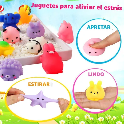 Vista 5 de 80 piezas de recuerdos para niños de 4 a 8 años, juguetes Squishies Kawaii Mochi Squishy a granel, juguetes sensoriales de ansiedad para regalos