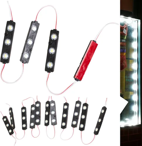 Vista 10 de Storefront Window LED Light Black Shell Pure White 5630 Módulo de inyección con UL 12 V AC Power Package (30 pies)