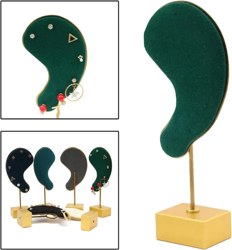 Vista 6 de misppro Soporte De Pendiente Organizador De Soporte De Metal Soporte De Pendiente Con Soporte De Microfibra De Metal Para Pendientes Pulseras Y