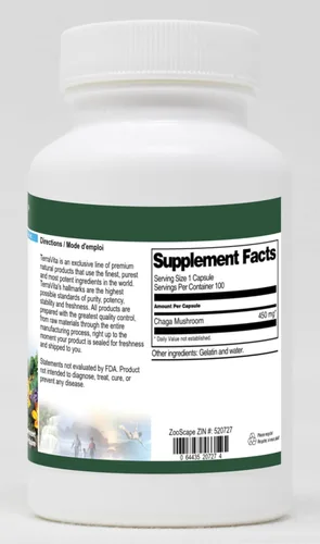 Vista 2 de Seta Chaga - 450 mg (100 Cápsulas, ZIN: 520727)