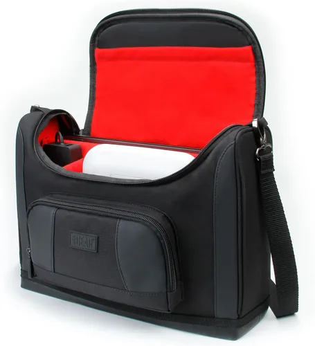 Vista 10 de USA Gear Estuche portátil para impresora fotográfica, bolsa de mensajero con separadores de acolchado compatible con Canon Selphy CP1500, Selphy