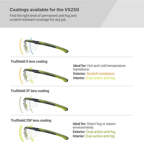 Vista 4 de HexArmor VS250 Gafas de Seguridad Azul claro / Trushield-s