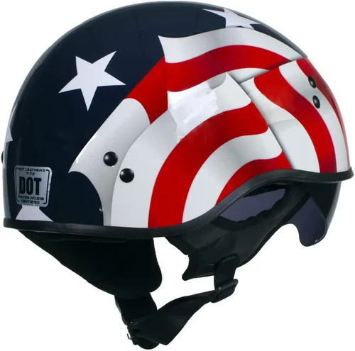 Vista 6 de Hot Leathers T72 'Blue Flag' Advanced DOT - Casco de motocicleta para hombres y mujeres con visera desplegable
