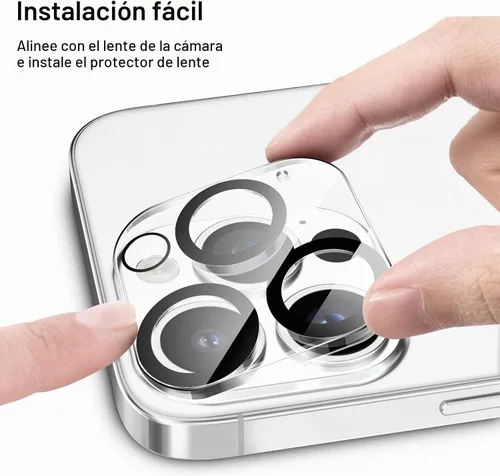 Vista 4 de JETech Protector de lente de cámara para iPhone 14 Pro/14 Pro Max, paquete