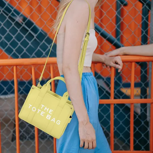 Vista 6 de NPBAG The Tote Bag para mujer, bolso de piel sintética con cremallera, bolso de hombro cruzado para viajes, escuela, trabajo, bolso de moda con asa