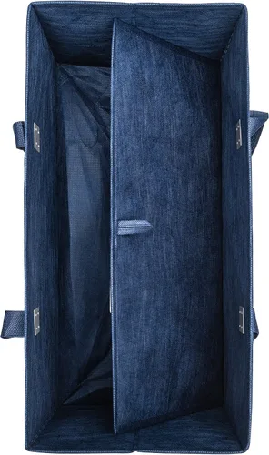 Vista 7 de Pack de 3 bolsas de la compra Planet E, para comestibles, reutilizables, grandes, plegables, con bases reforzadas, hechas de plástico reciclado