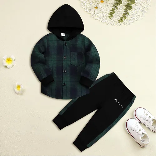 Vista 73 de Conjunto de ropa para bebés y niños pequeños, camisa con capucha y pantalones deportivos para otoño e invierno