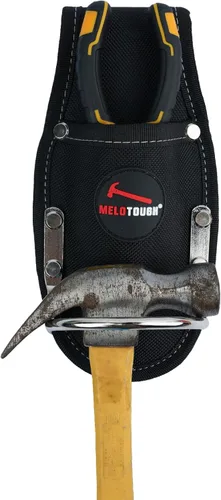 Vista 2 de MELOTOUGH Funda de Alicates Soporte de Herramientas y Soporte de Martillo de Bucle de Acero Resistente para Cinturón de Herramientas Organizador