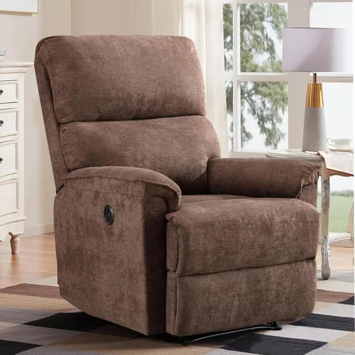 Vista 2 de EBELLO Silla reclinable eléctrica, sillón reclinable eléctrico, sofá reclinable individual de tela transpirable con puerto de carga USB para Marrón
