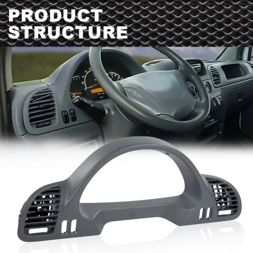 Vista 8 de CNNELL Bisel de panel de tablero compatible con Dodge Sprinter 2002-2006 lado izquierdo del conductor con boquilla A/C 5104262AA