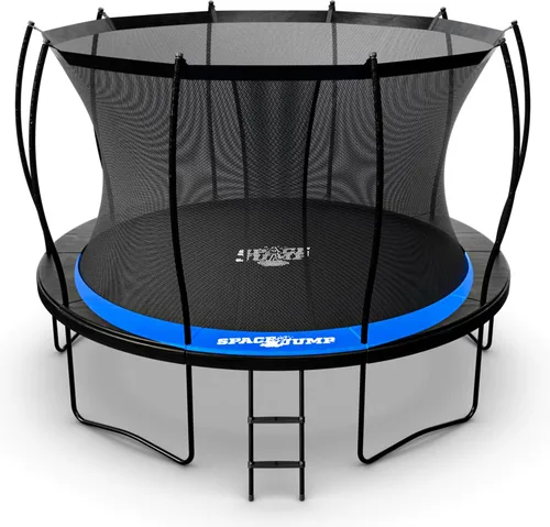 Vista 16 de SpaceJump Lunar Trampolín para exteriores, 8 pies, 10 pies, 12 pies, 14 pies, gorila redonda de 16 pies con red de seguridad, accesorios opcionales